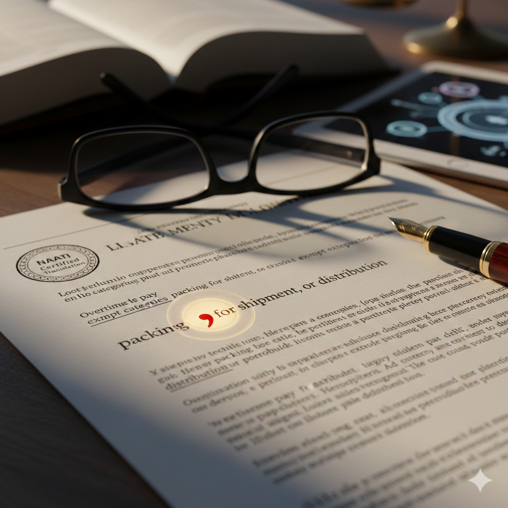 A $5 Million Comma: A NAATI Legal Translation Reflection